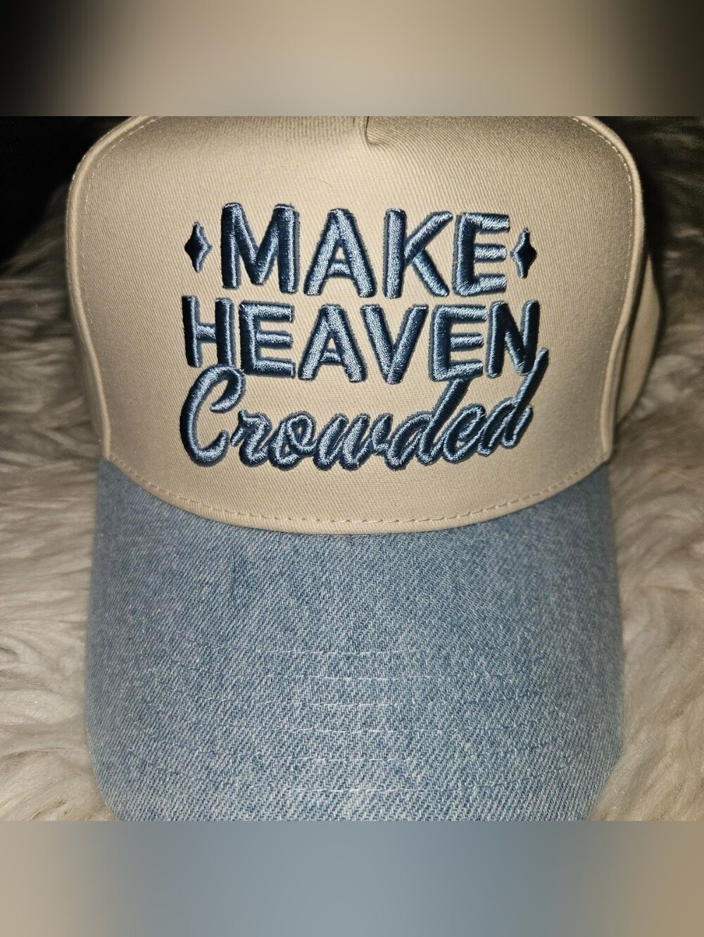 Make Heaven Crowded - Denim Vintage Trucker Hat